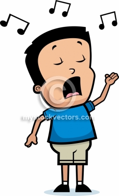243x400 Cartoon Singer Clipart