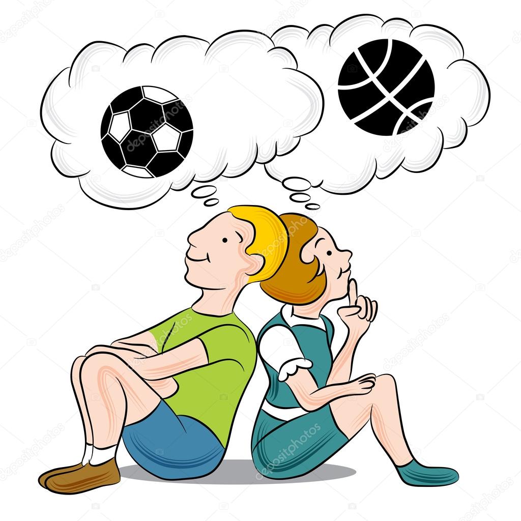 1024x1024 Children Thinking About Sports Stock Vector Cteconsulting