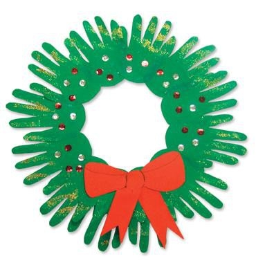 370x383 Christmas Hand Wreath Kid Stuff Wreaths,