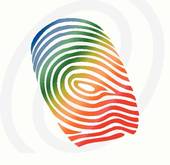 170x165 Clip Art Of Children's Hand Prints United In Tree K18179087