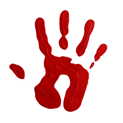 400x400 Handprint Clipart Red