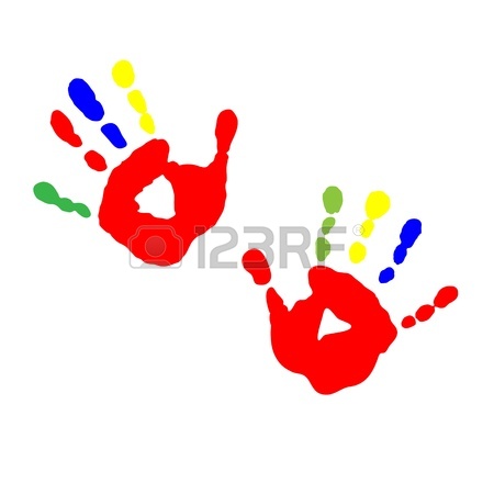 450x450 Butterfly Handprints Background Royalty Free Cliparts, Vectors