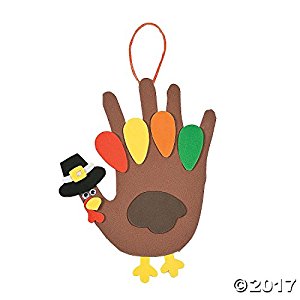 300x300 Lot Of 12 Foam Handprint Turkey Craft Kit Thanksgiving