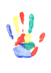 167x235 Multi Colored Handprints Stock Photos