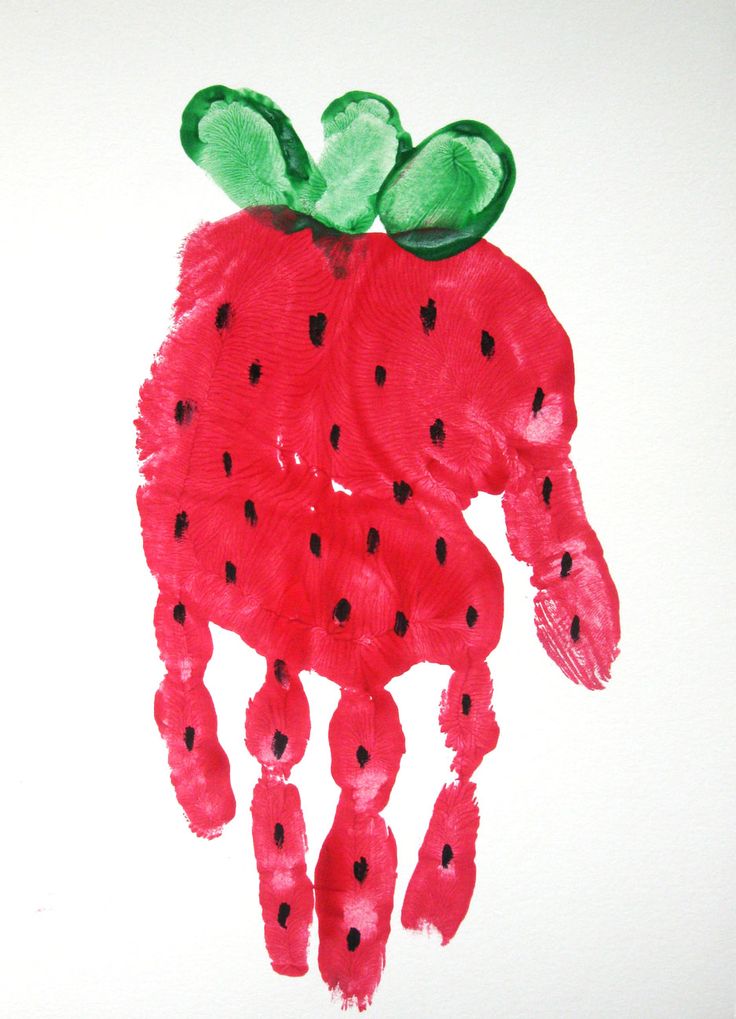 736x1019 Strawberry Handprint Springsummer Craft, Googly