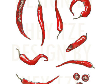 340x270 Chili Clipart Etsy