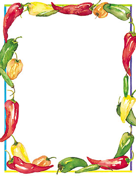 277x359 Chili Pepper Border Clipart 6 Image