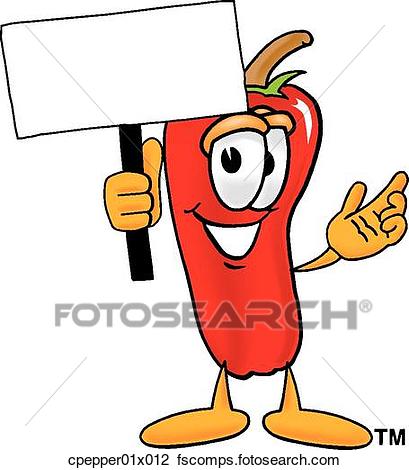 409x470 Clipart Of Chili Pepper With Sign Cpepper01x012