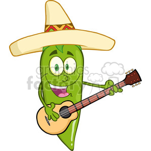 300x300 Royalty Free 6799 Royalty Free Clip Art Green Chili Pepper Cartoon