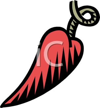 324x350 Picture Of A Red Chili Pepper In A Vector Clip Art Illustration