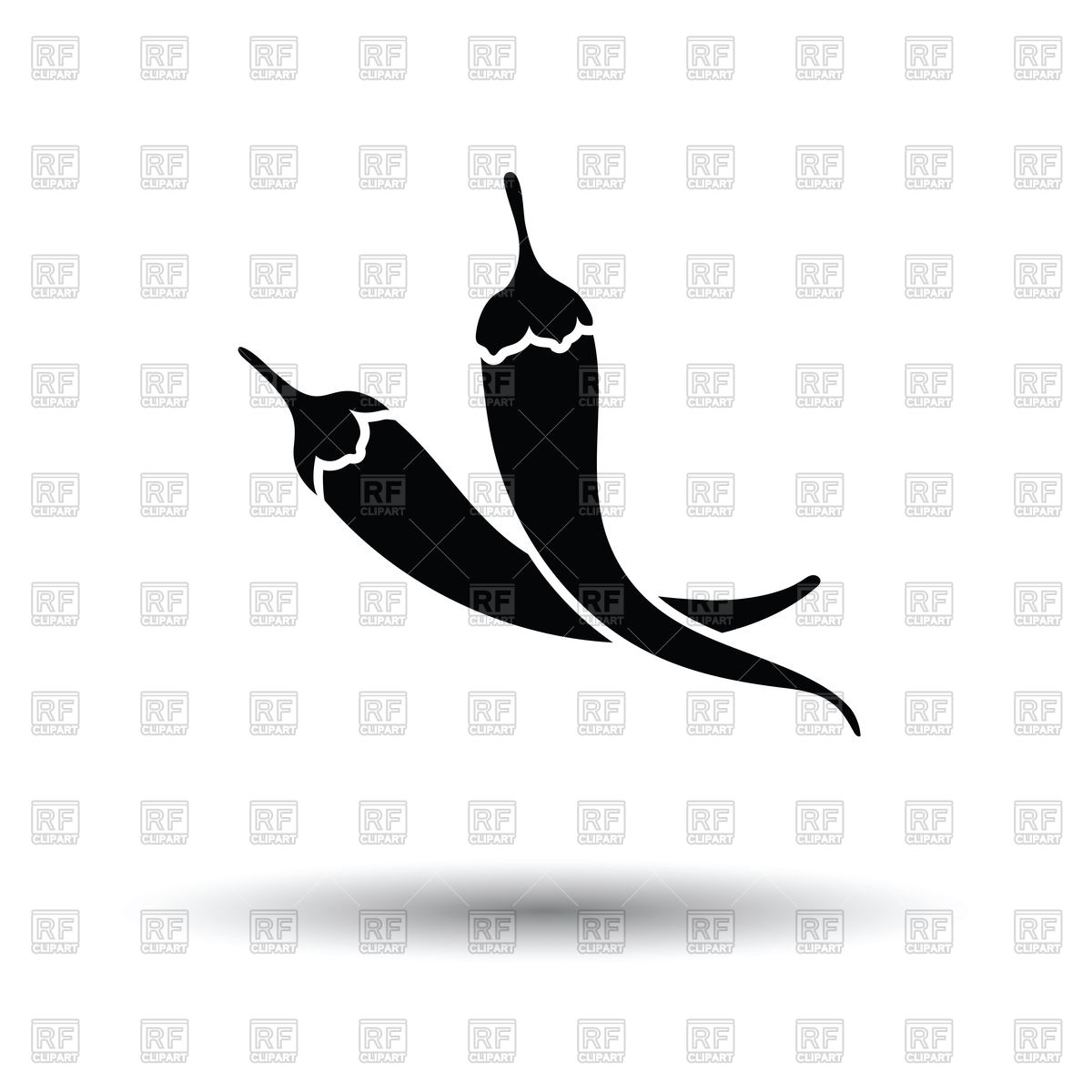 1200x1200 Chili Pepper Icon Royalty Free Vector Clip Art Image