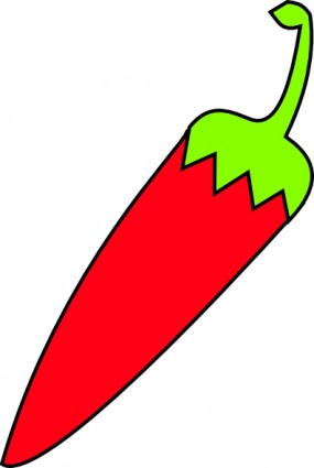285x425 Chili Pepper Vector Clip Art Image