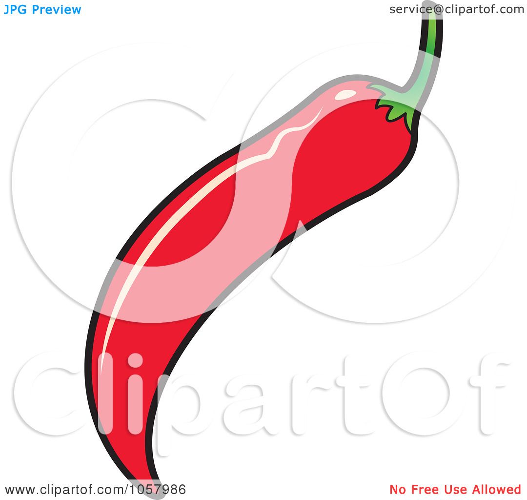 1080x1024 Royalty Free Vector Clip Art Illustration Of A Red Chili Pepper By