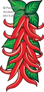144x300 Chili Peppers On The Vine Royalty Free Clip Art Picture