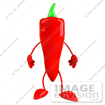450x450 Royalty Free (Rf) Illustration Of A 3d Red Hot Chili Pepper Mascot