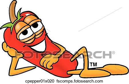 450x293 Clipart Of Chili Pepper Relaxing Cpepper01x020