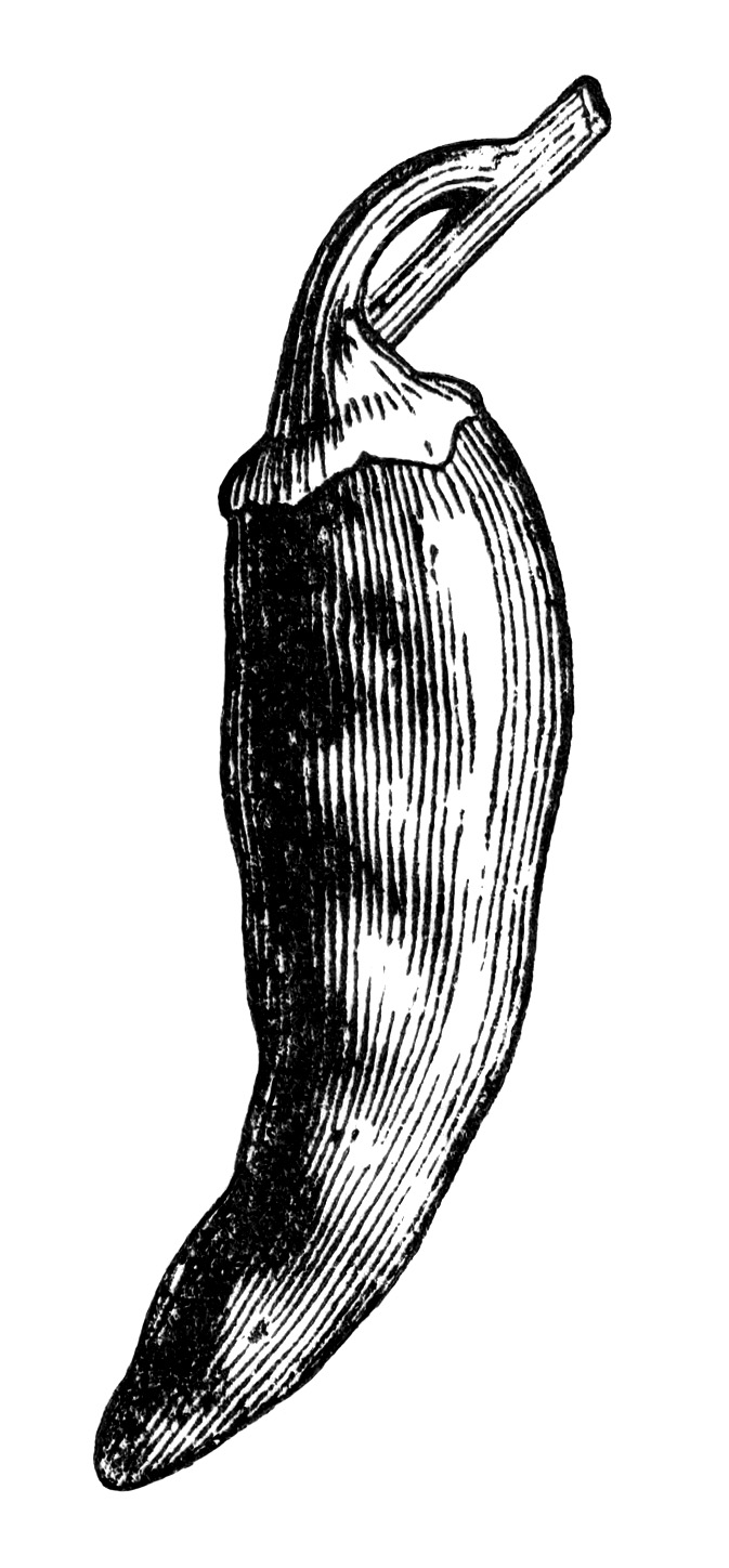 673x1448 Black And White Clip Art, Bell Pepper Clipart, Chili Pepper