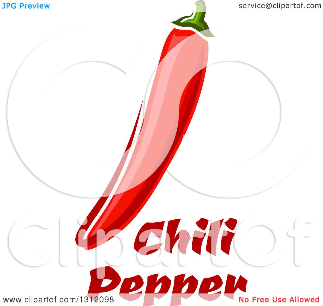 1080x1024 Clipart Of A Cartoon Red Chili Pepper And Text