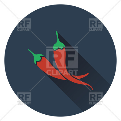 400x400 Flat Design Of Chili Pepper Icon Royalty Free Vector Clip Art