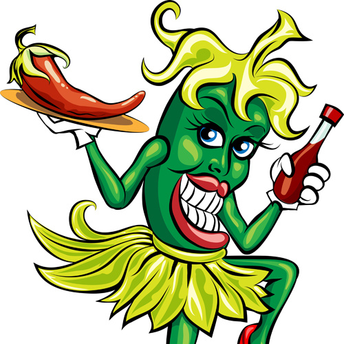 500x500 Funny Hot Pepper Cartoon Styles Vector Free Vector In Encapsulated