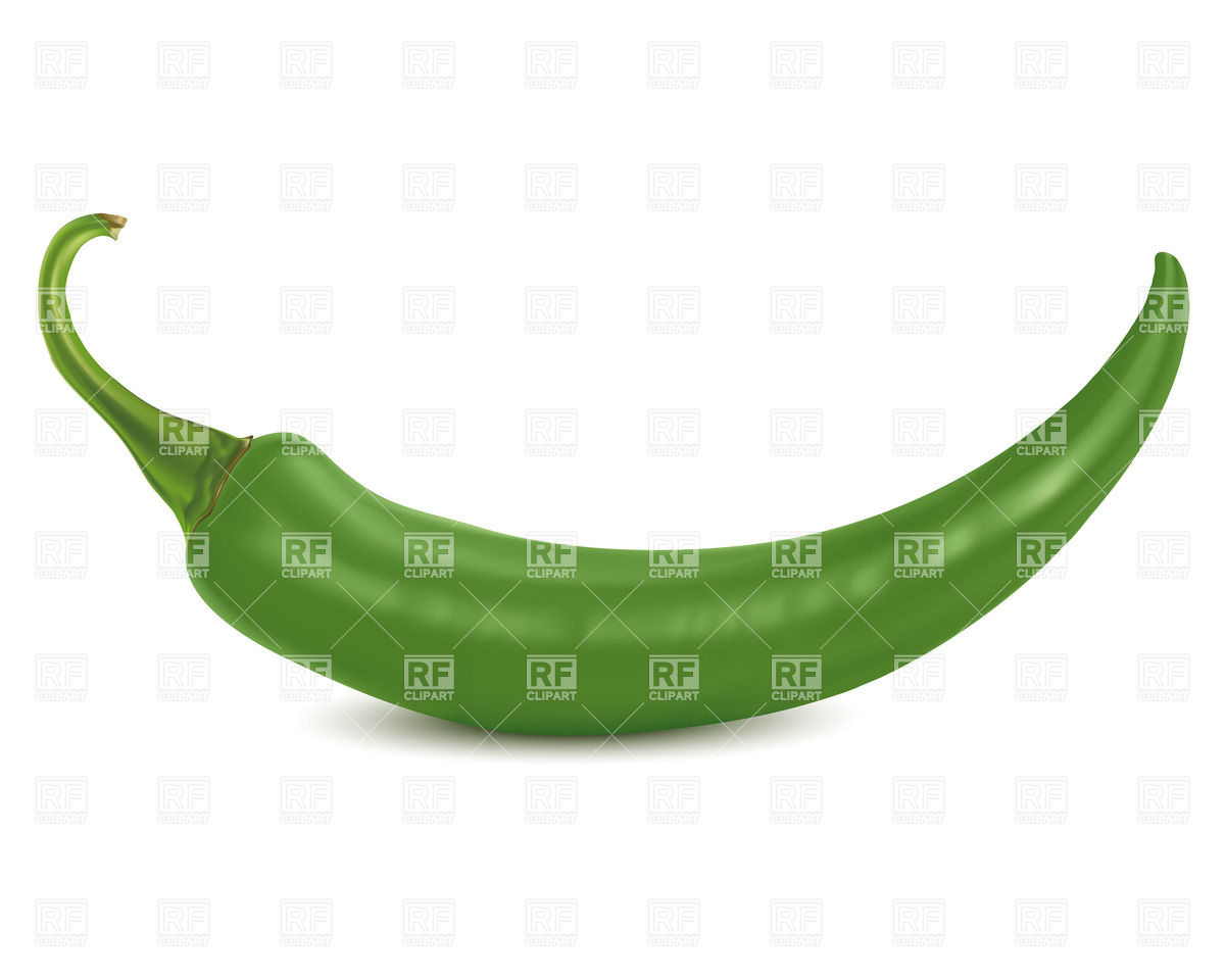 1200x960 Green Chilli Pepper Royalty Free Vector Clip Art Image