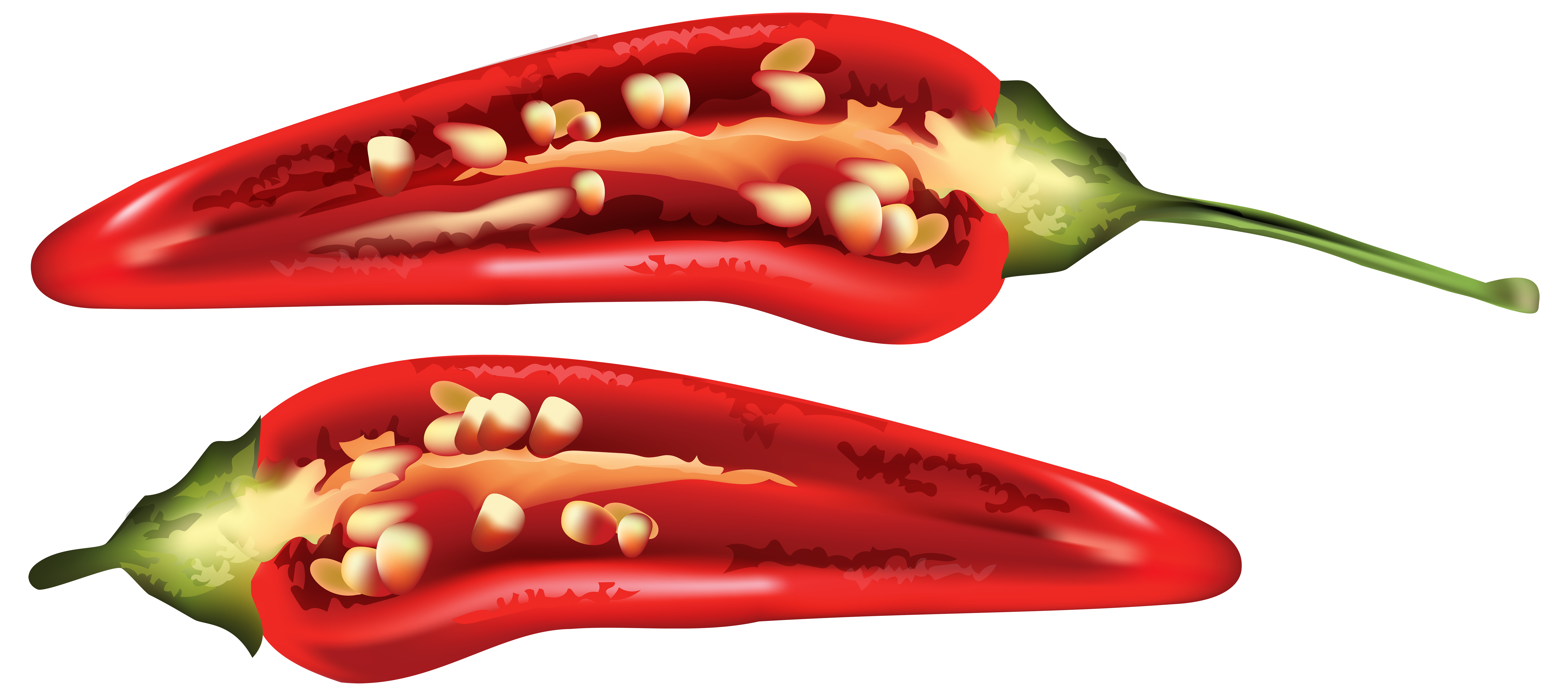 8000x3550 Half Red Chili Pepper Png Clip Art Imageu200b Gallery Yopriceville