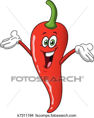 374x470 Clipart Of Chili Pepper Cartoon K7311194