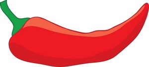 300x136 Red Chili Pepper Clipart