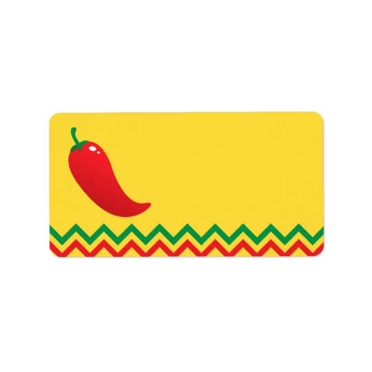 540x540 Red Chili Pepper Jalapeno With Mexican Border Label