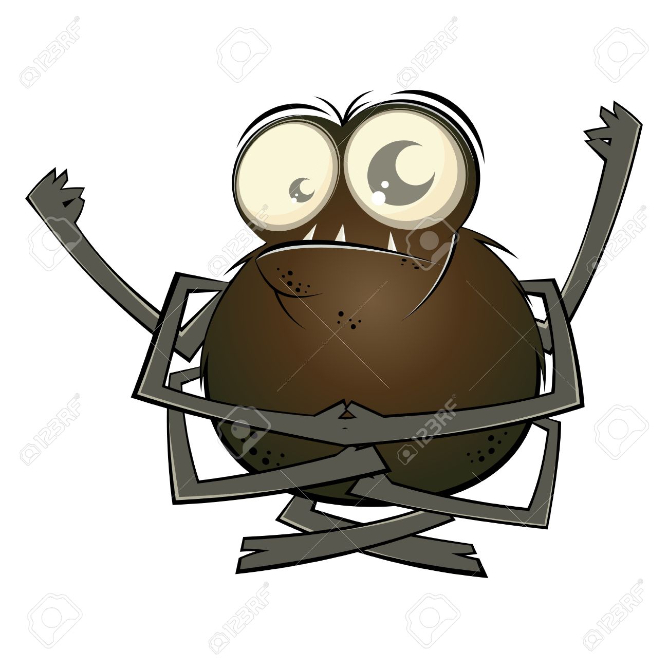 1300x1300 Funny Yoga Cartoon Spider Royalty Free Cliparts, Vectors,