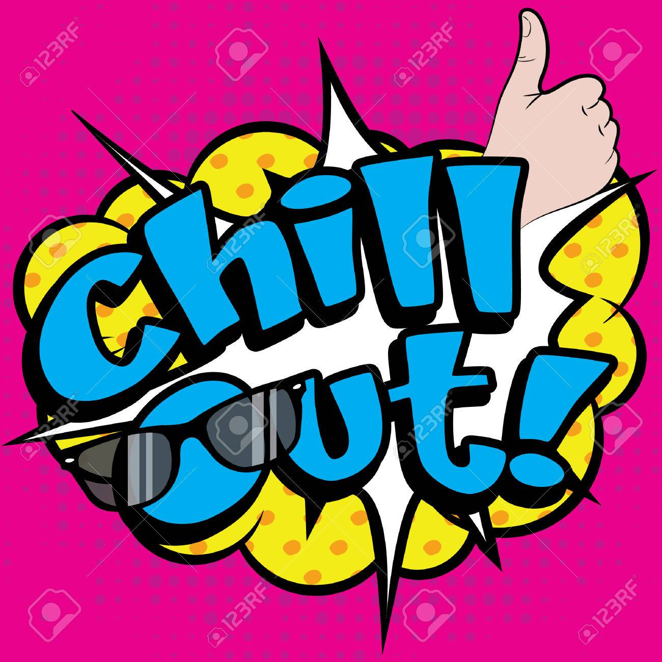 1300x1300 Pop Art Chill Out! Royalty Free Cliparts, Vectors, And Stock