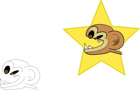 487x313 Chimp Vector Free Vector Download (2 Free Vector) For Commercial