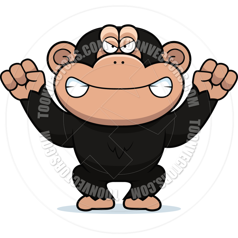 940x940 Angry Cartoon Chimpanzee By Cory Thoman Toon Vectors Eps