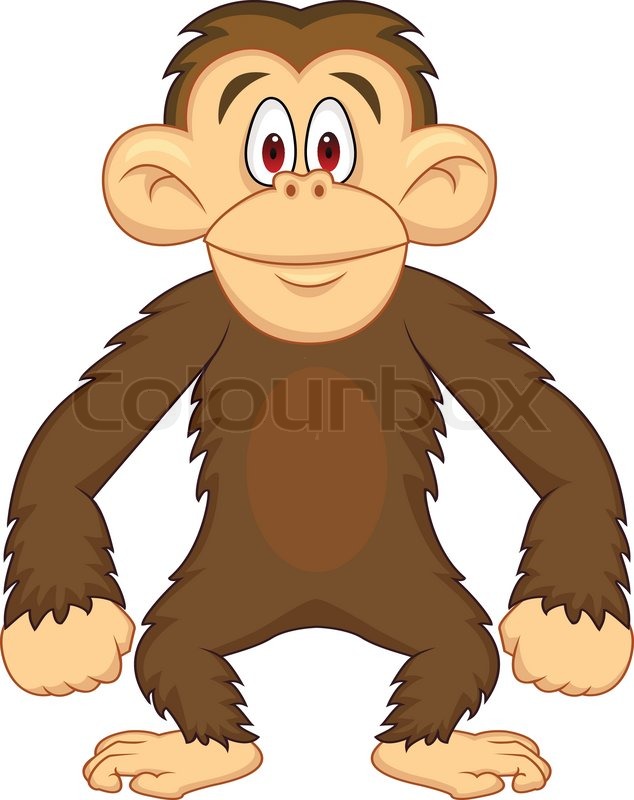 634x800 Cute Chimpanzee Stock Vector Colourbox