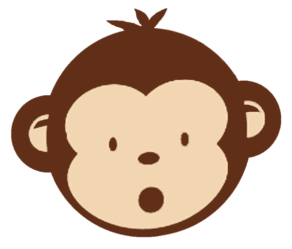 600x512 Baby Monkey Clip Art Black And White Free