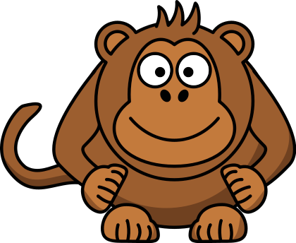 420x344 Monkey Chimp Clip Art Download