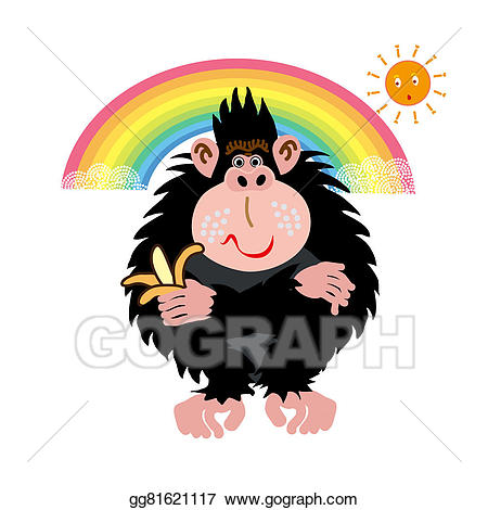 450x470 Banana Clipart Rainbow