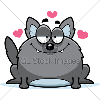 325x325 Cartoon Wolf Love Gl Stock Images