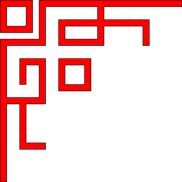 600x600 Left Red Corner Clip Art