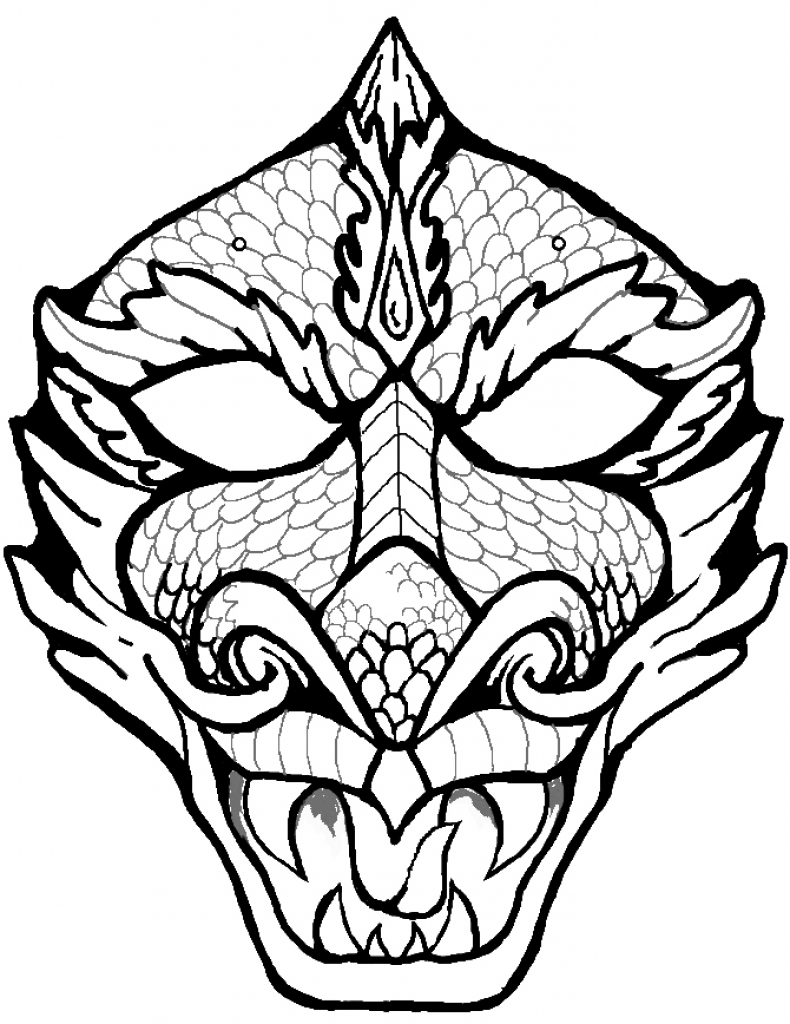 790x1024 Dragon Face Coloring Page Art Dragon Face, Dragon