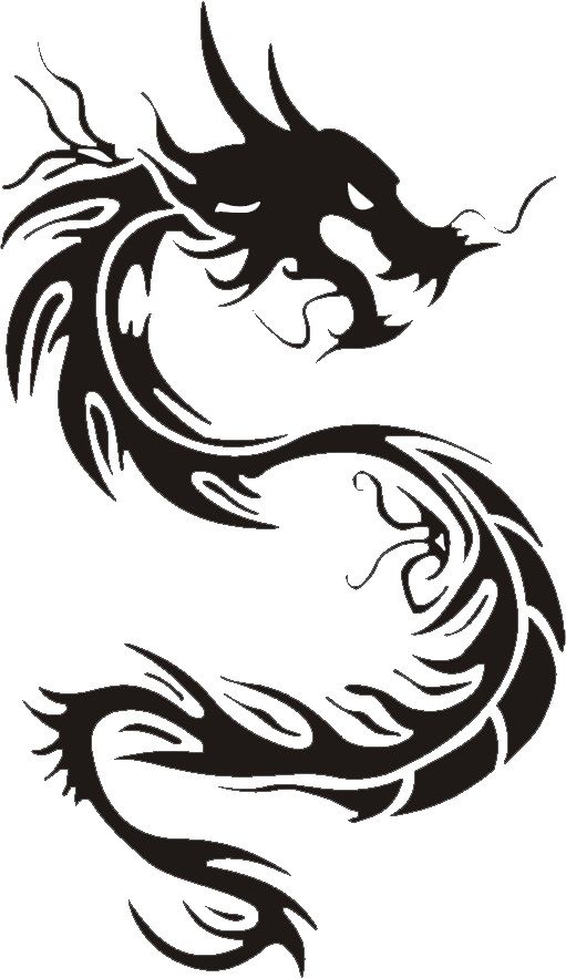 511x883 Drawn Chinese Dragon Tribal