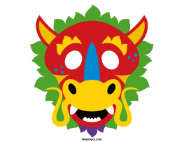 263x203 Printable Chinese Dragon Mask