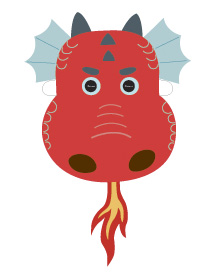 220x276 Printable Dragon Masks