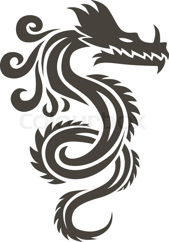 560x800 Chinese Dragon On White Background Vector Illustration. Vector