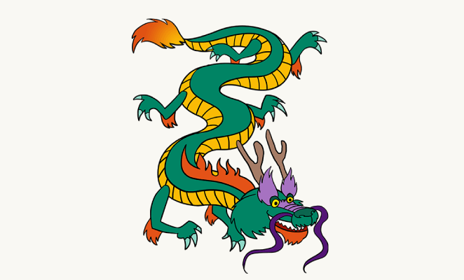 662x400 How To Draw A Chinese Dragon Easy Drawing Guides