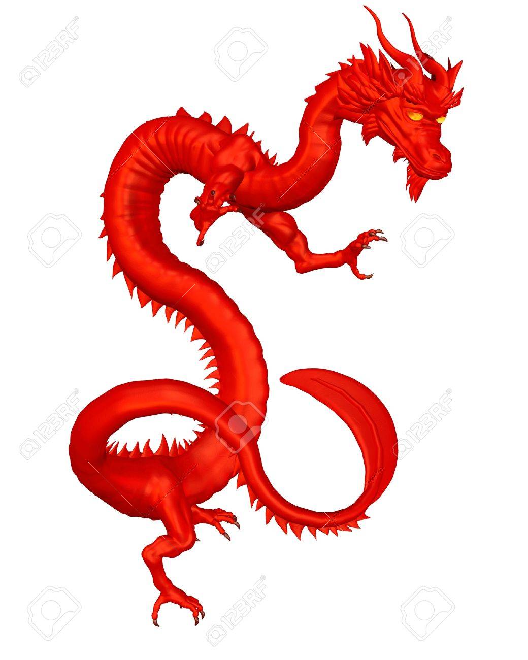 1040x1300 Red 3d Chinese Dragon