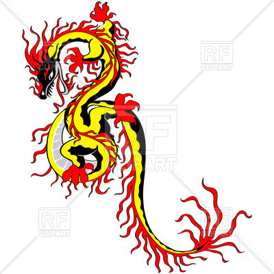 400x400 Sketch Of Chinese Dragon Royalty Free Vector Clip Art Image