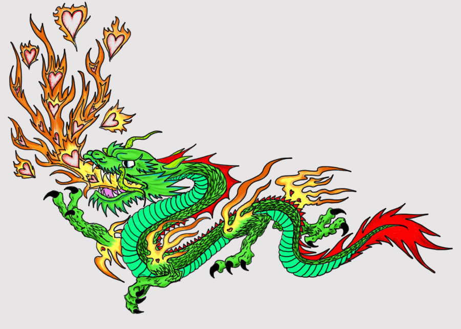 900x643 Chinese Dragon Heart Flame By Gasmaskangelz