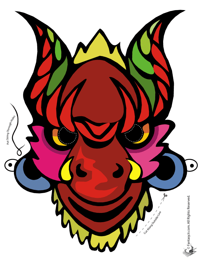 680x880 Chinese Dragon Mask