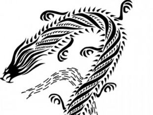 310x233 Black And White Chinese Dragon Free Vectors Ui Download